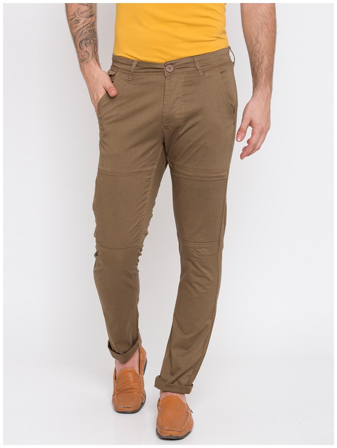

Spykar Men Brown Solid Slim fit Chinos