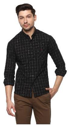 

Spykar Men Black Checked Slim Fit Casual Shirt