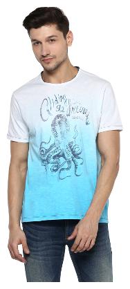 

Spykar Men White Slim fit Cotton Round neck T-Shirt - Pack Of 1