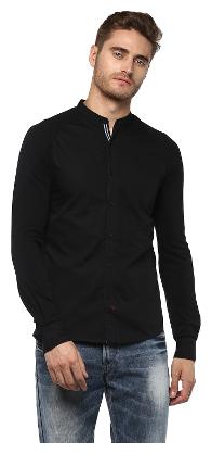 

Spykar Men Black Solid Slim Fit Casual Shirt