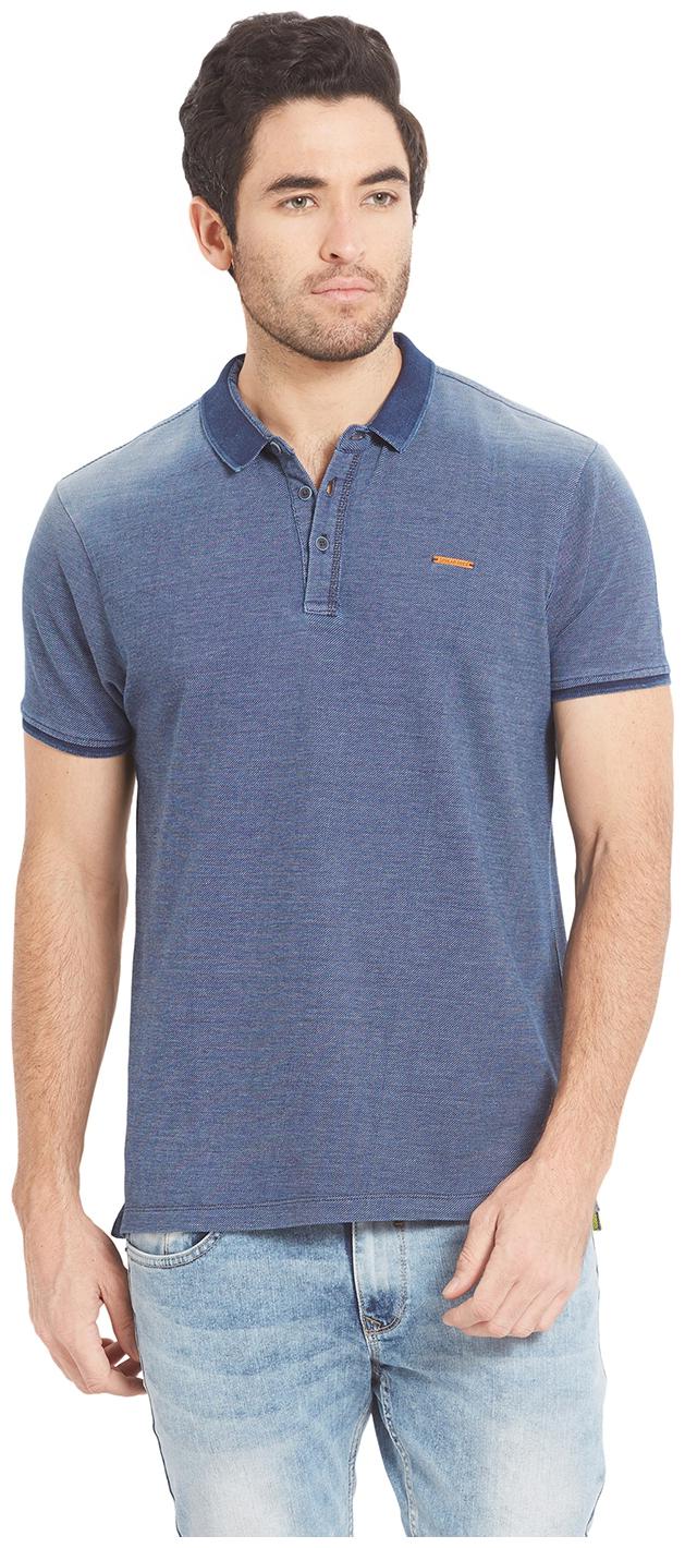 

Spykar Men Blue Slim fit Cotton Henley neck T-Shirt - Pack Of 1