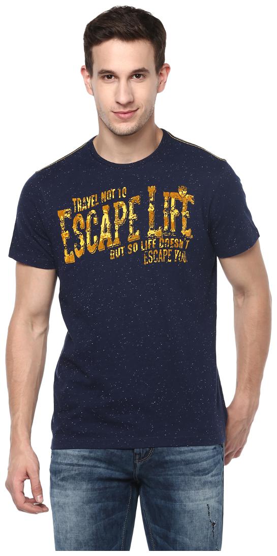 

Spykar Men s Round Neck T-Shirt - Blue