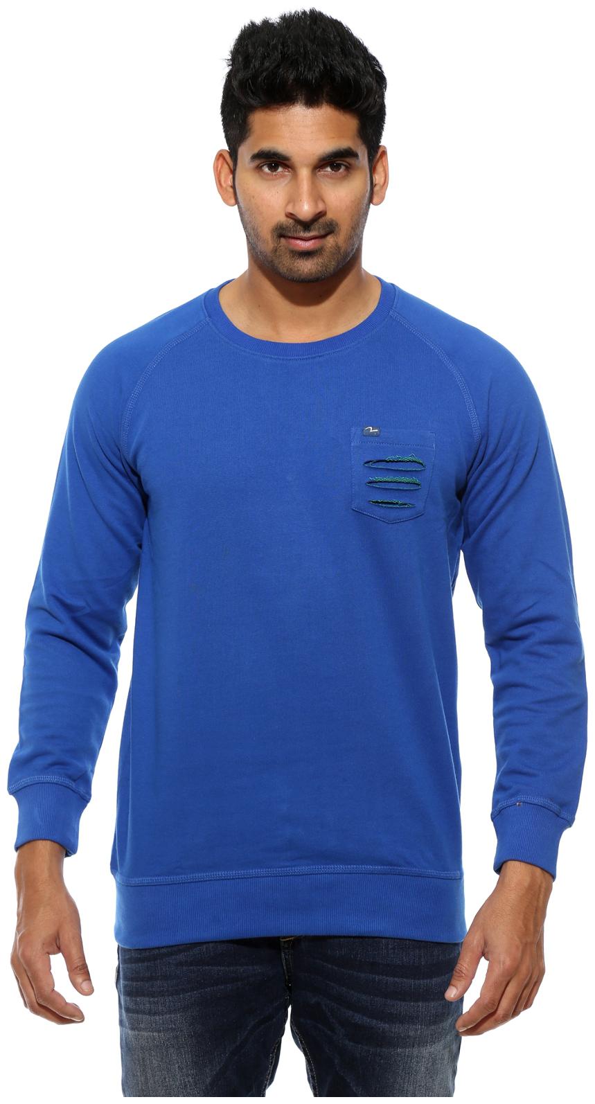 

Spykar Men Blue Round neck Sweatshirt