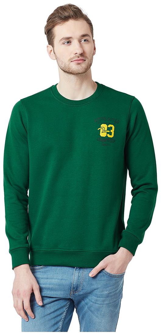 

Spykar Men Green Round neck Sweatshirt