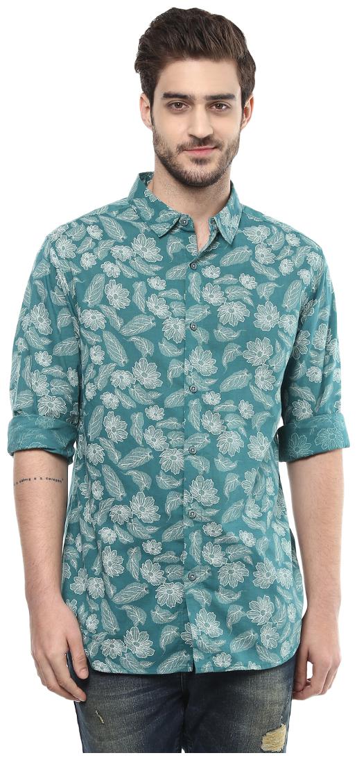 

Spykar Mens Olive Slim Fit Casual Shirts