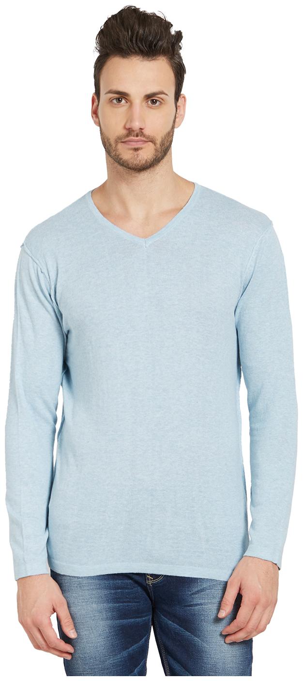 

Spykar Men Turquoise Slim fit Cotton V neck T-Shirt - Pack Of 1