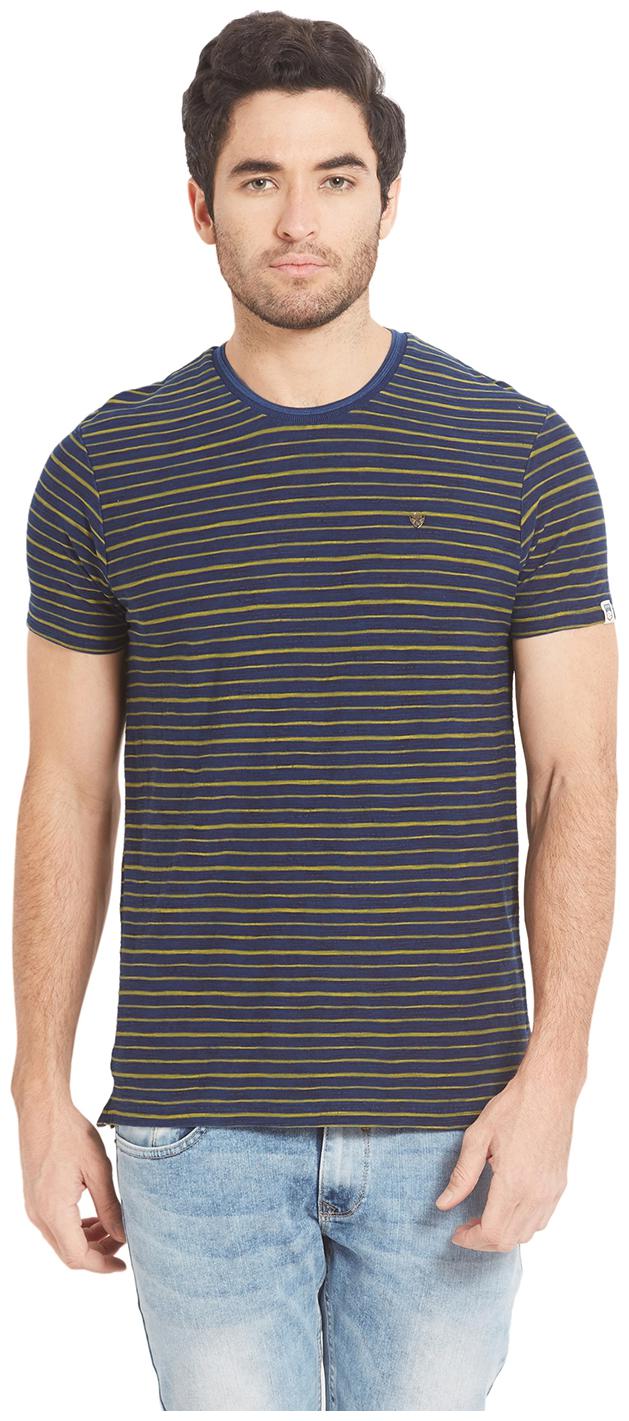 

Spykar Men Blue Slim fit Cotton Round neck T-Shirt - Pack Of 1