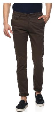 

Spykar Men Green Solid Slim fit Regular trousers