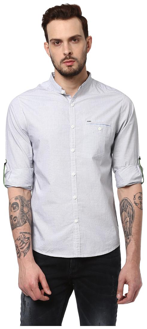 

Spykar Men White Solid Slim Fit Casual Shirt