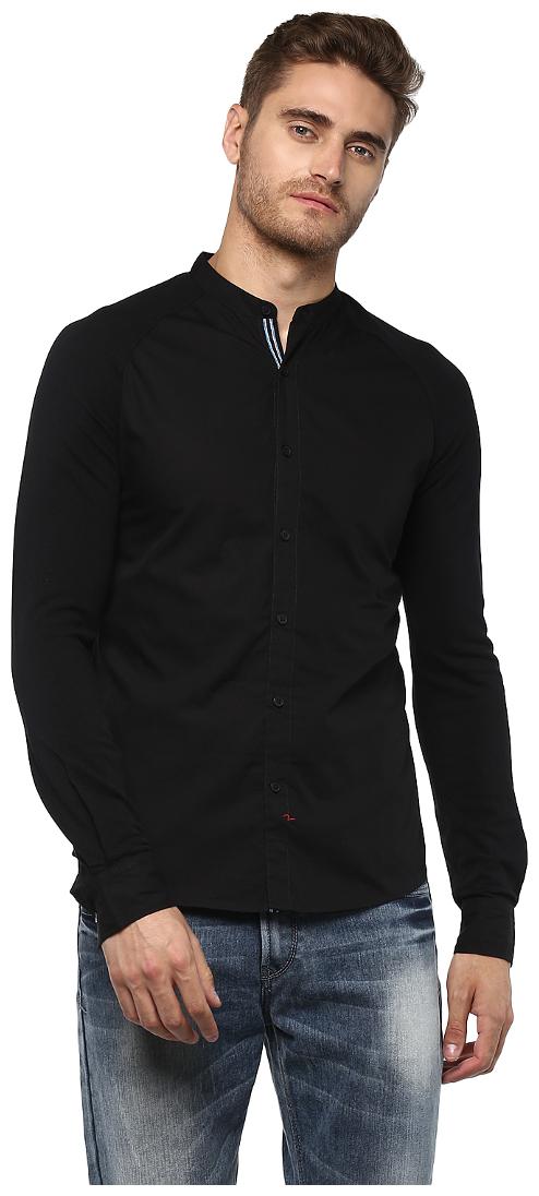 

Spykar Men Black Solid Slim Fit Casual Shirt