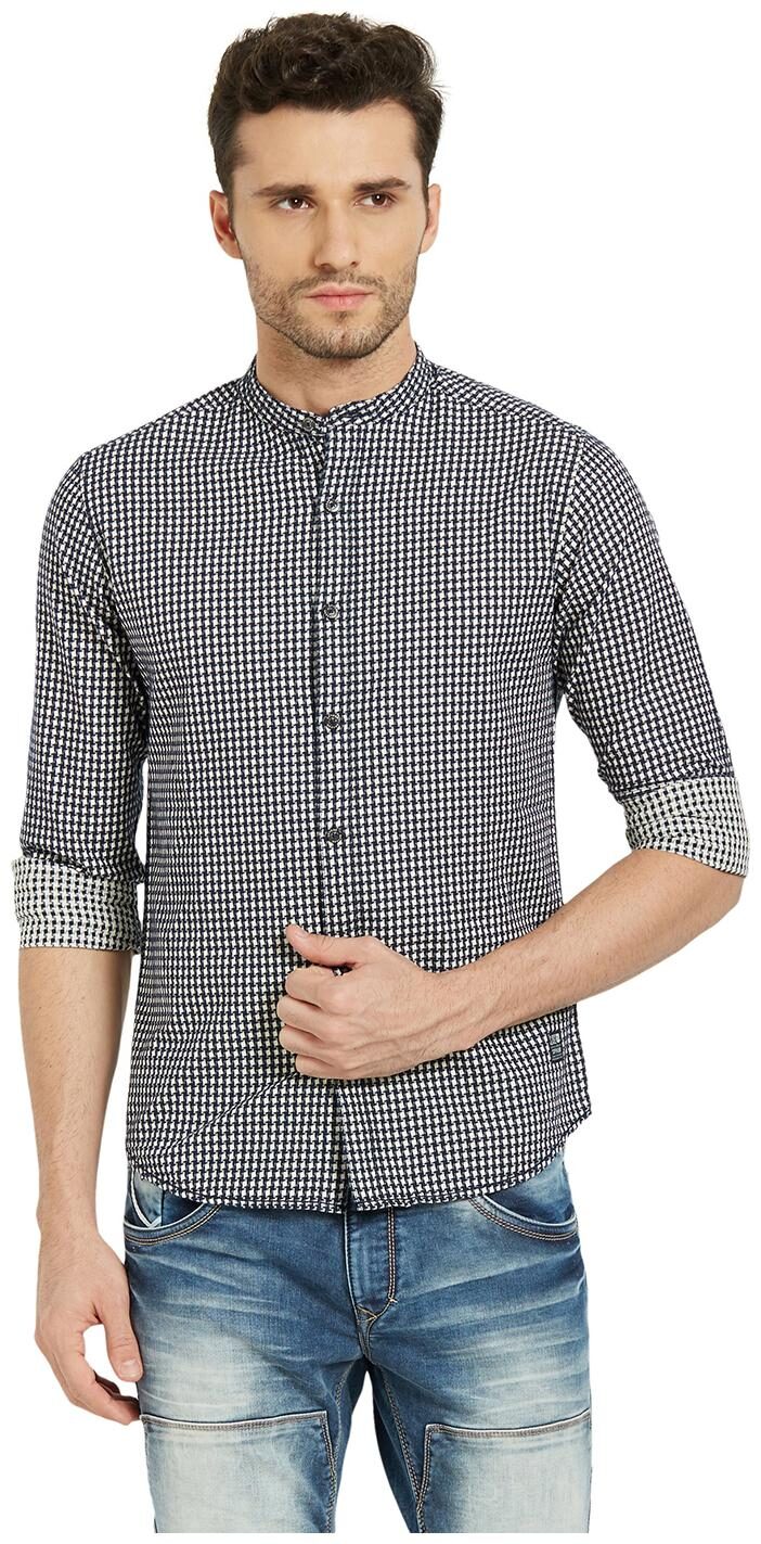 

Spykar Men Black Checked Slim Fit Casual Shirt