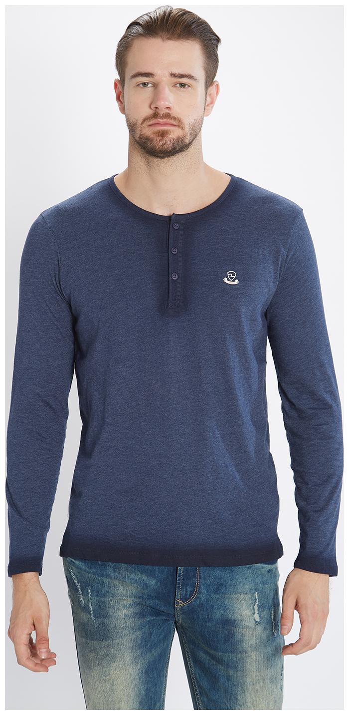 

Spykar Men Blue Slim fit Cotton Henley neck T-Shirt - Pack Of 1