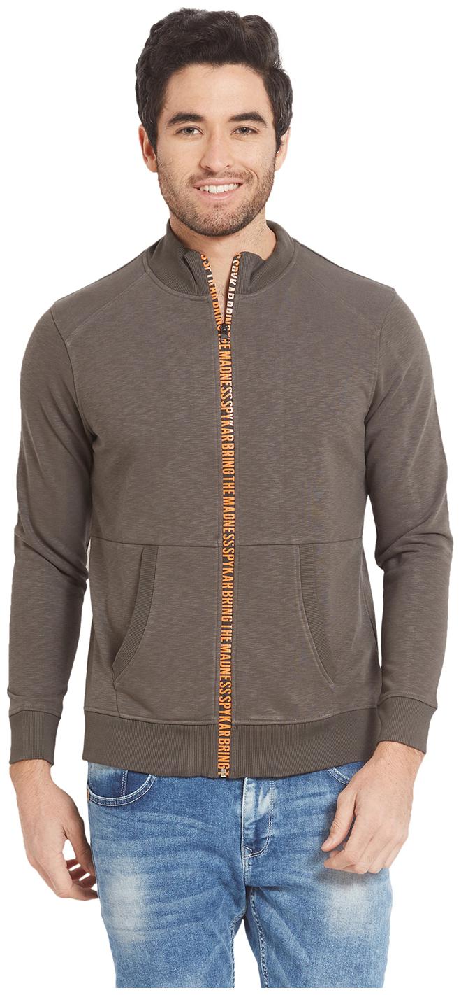 

Spykar Men Brown High neck Sweatshirt