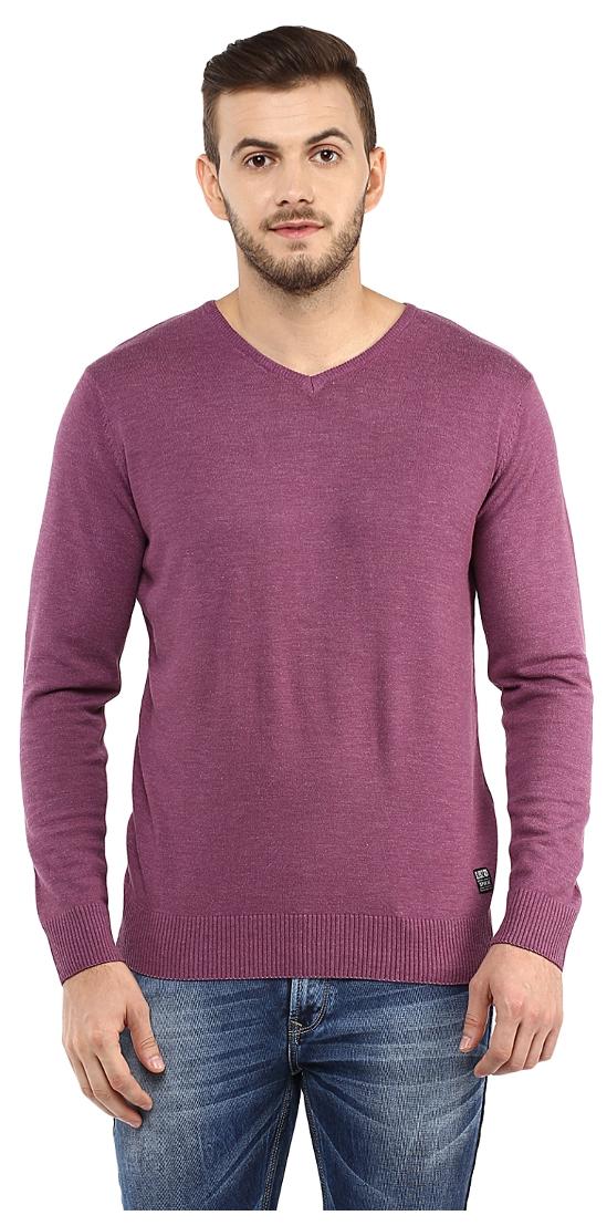 

Spykar Men Purple Slim fit Cotton V neck T-Shirt - Pack Of 1