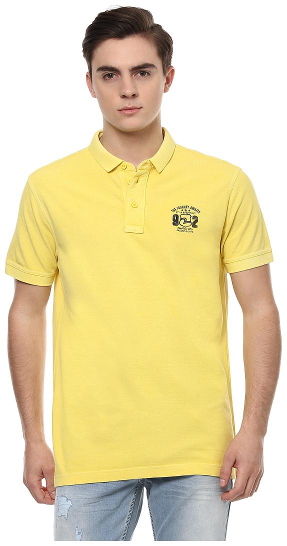 

Spykar Men Yellow Slim fit Cotton Polo collar T-Shirt - Pack Of 1