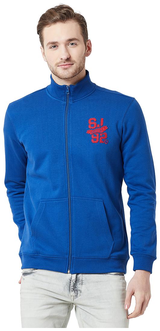 

Spykar Men Blue High neck Sweatshirt