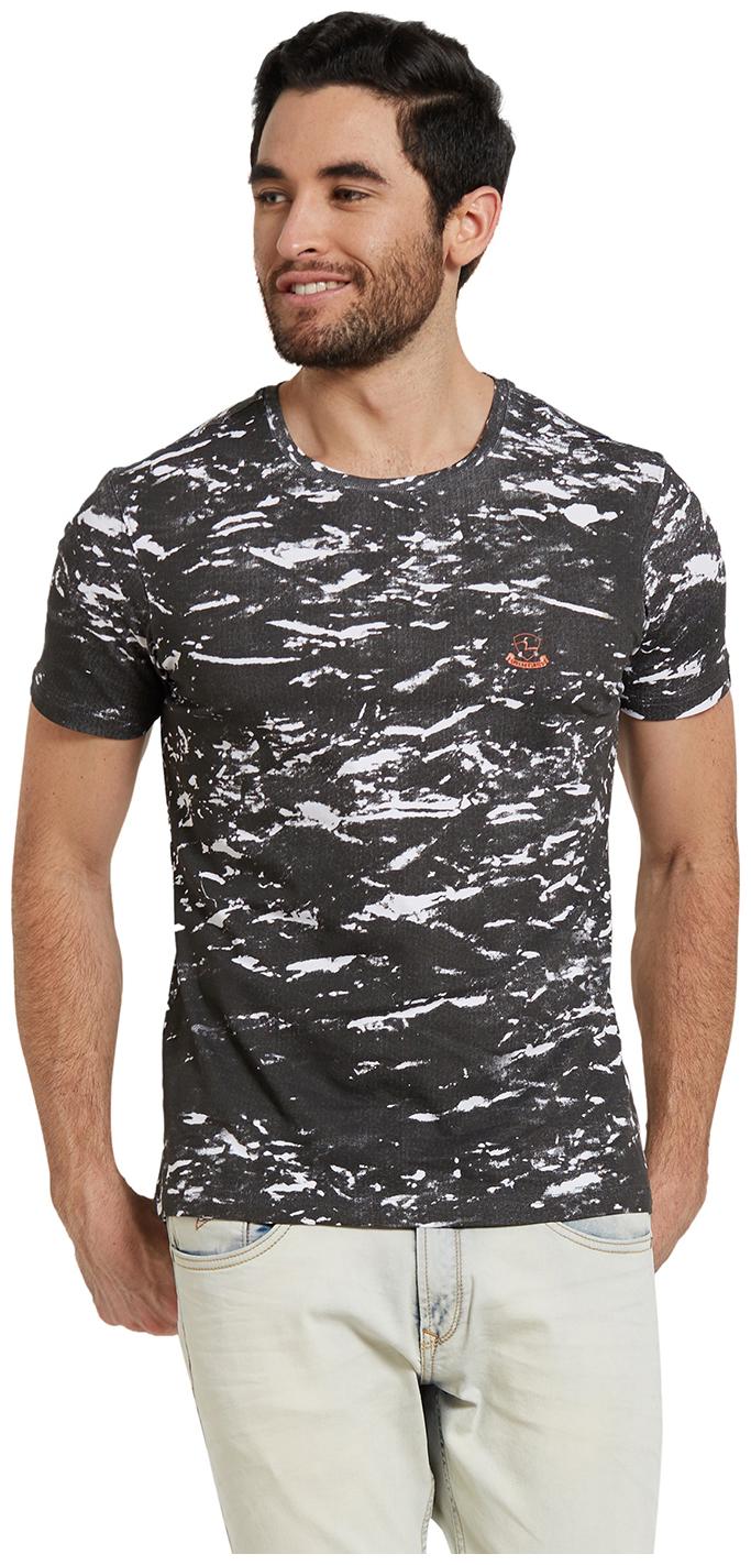 

Spykar Men Black Slim fit Cotton Round neck T-Shirt - Pack Of 1