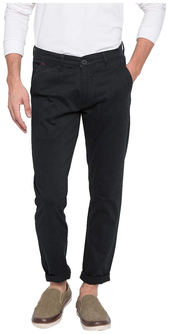 

Spykar Men Black Solid Slim fit Regular trousers