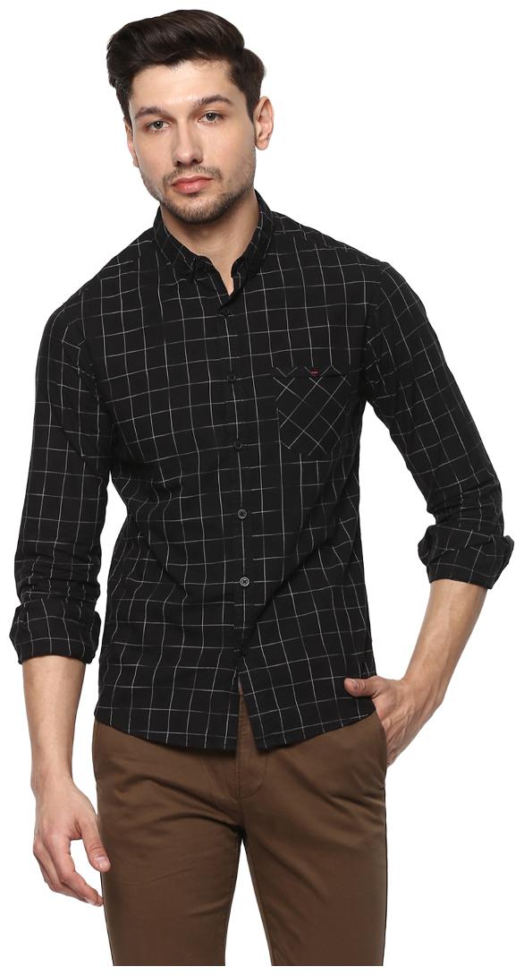 

Spykar Men Black Checked Slim Fit Casual Shirt