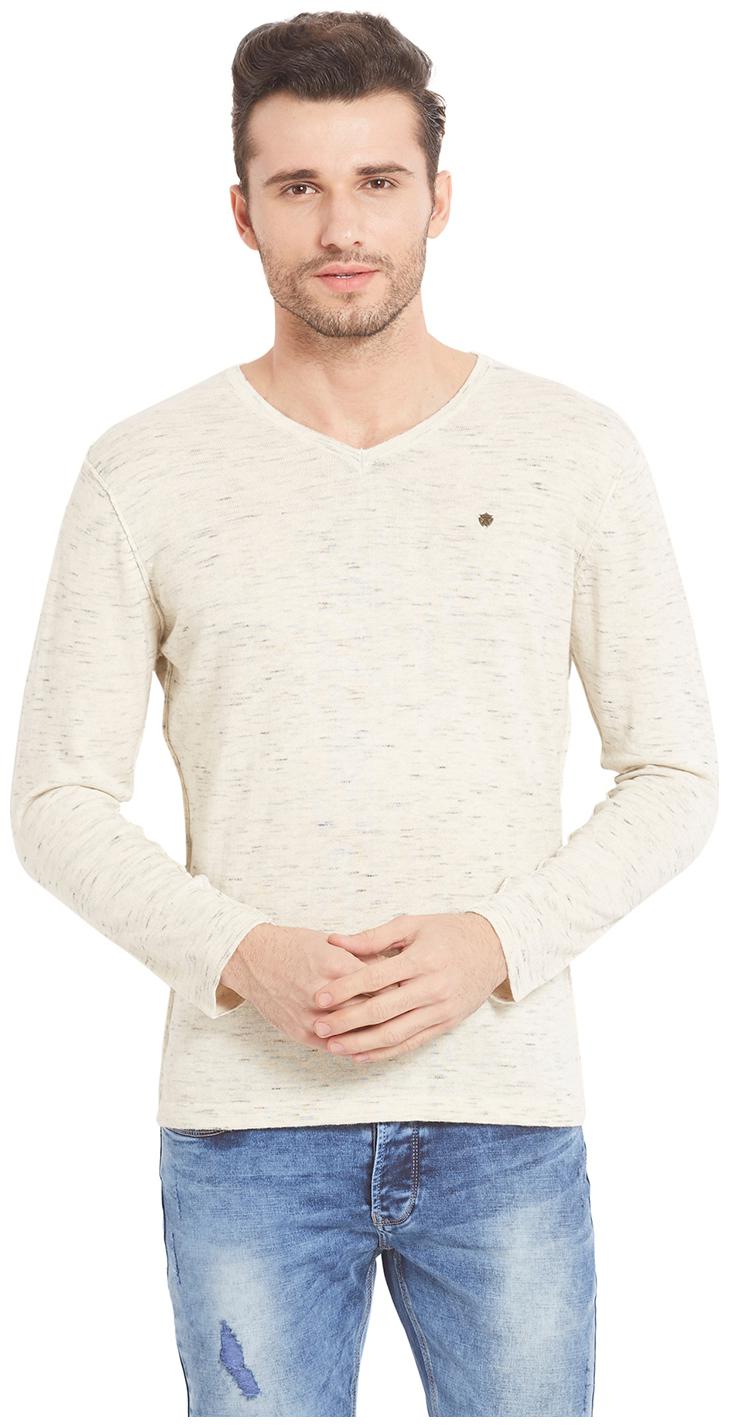 

Spykar Men White Slim fit Cotton Scoop neck T-Shirt - Pack Of 1