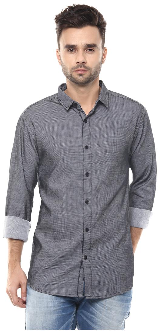 

Spykar Men Grey Solid Slim Fit Casual Shirt