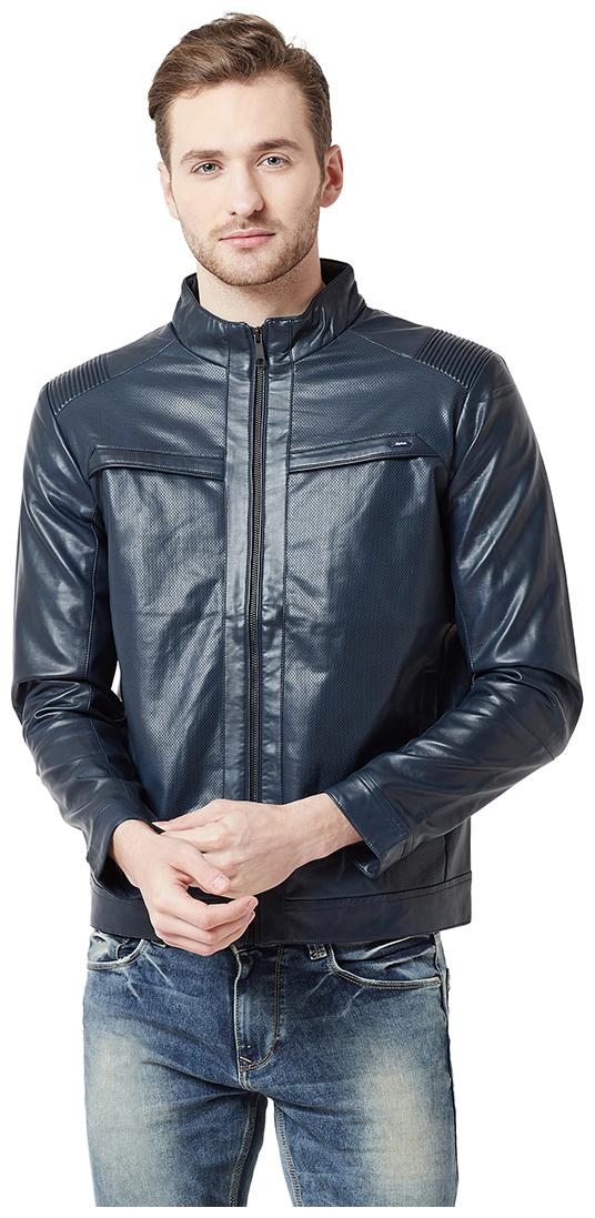 

Spykar Men Blue Solid Quilted jacket