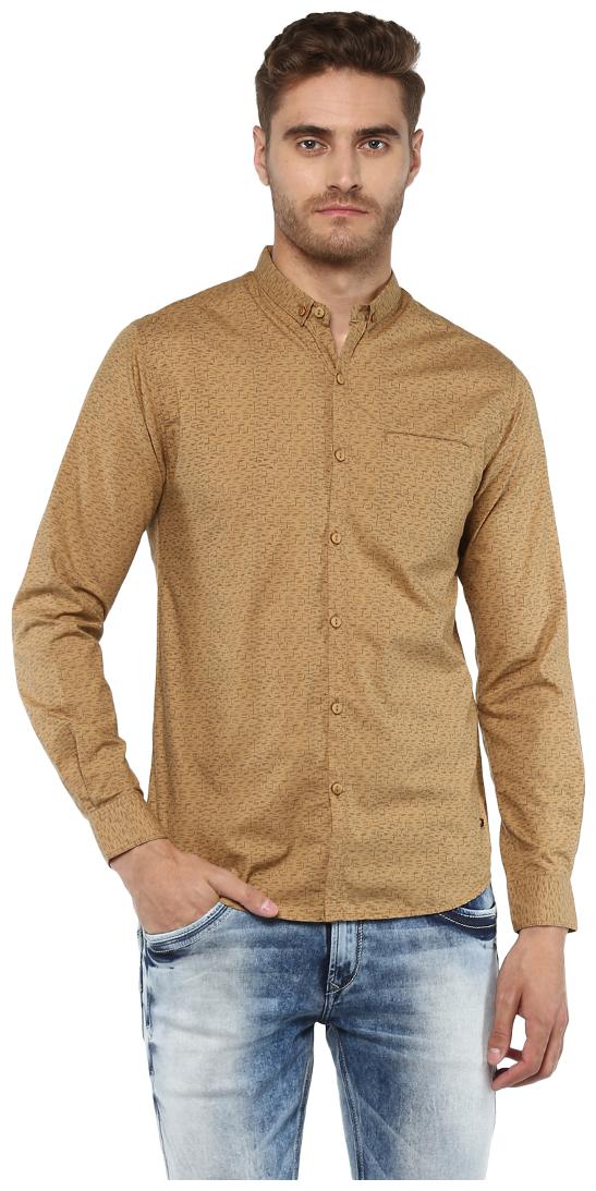 

Spykar Men Beige Printed Slim Fit Casual Shirt