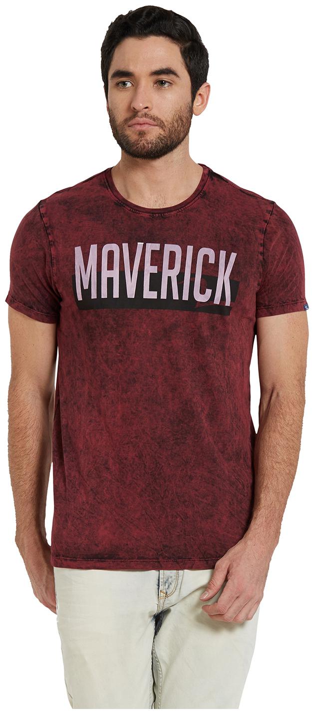 

Spykar Men Maroon Slim fit Cotton Round neck T-Shirt - Pack Of 1