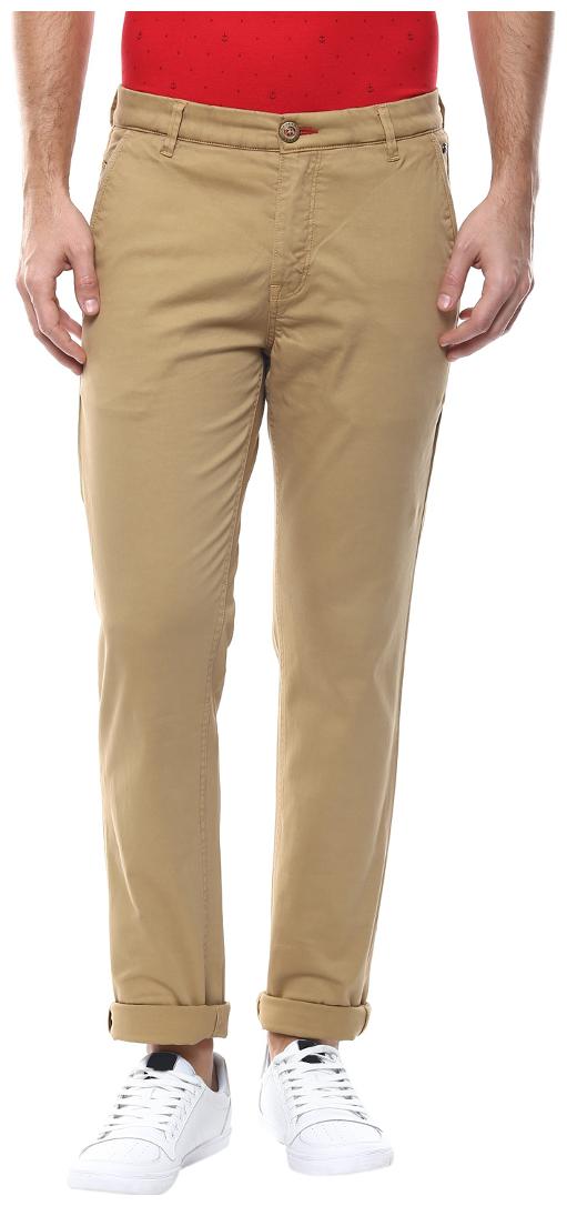 

Spykar Men Brown Solid Slim fit Regular trousers