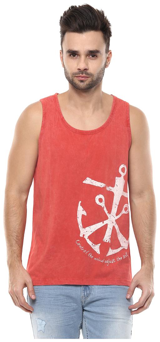 

Spykar Men Red Slim fit Cotton Scoop neck T-Shirt - Pack Of 1