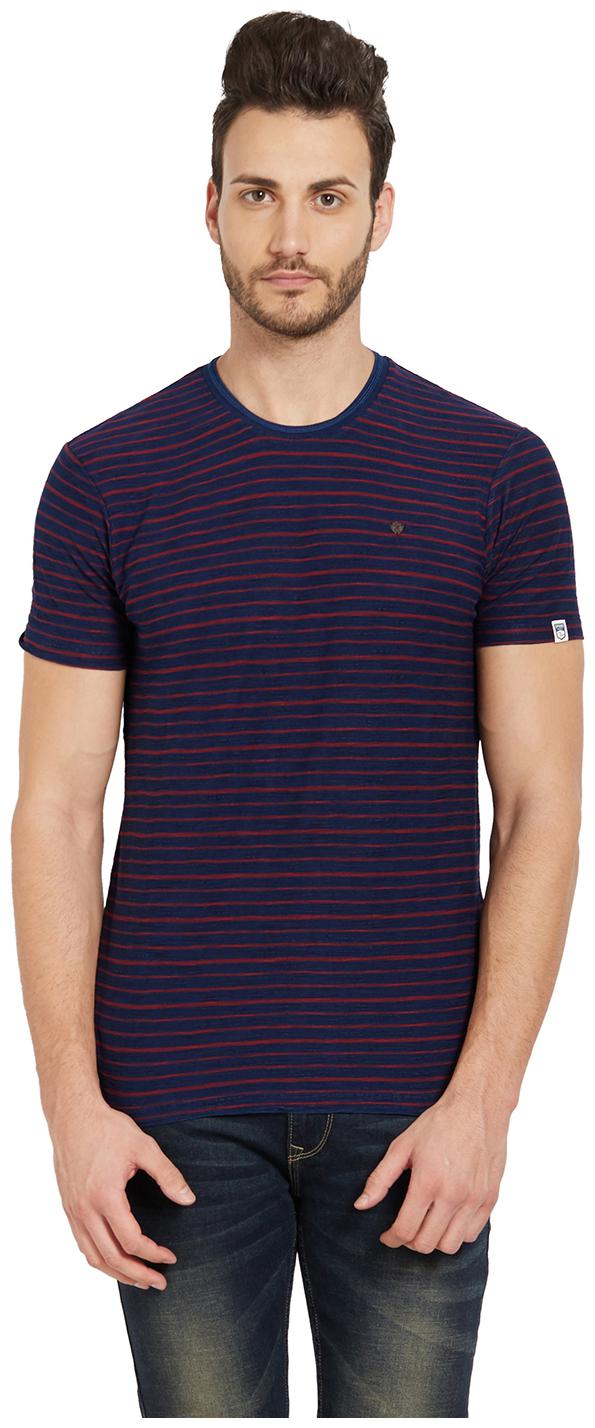 

Spykar Men Blue Slim fit Cotton Round neck T-Shirt - Pack Of 1