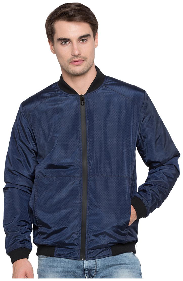 

Spykar Men Blue Solid Quilted jacket