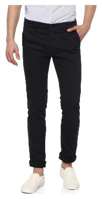 

Spykar Mens Navy Slim Fit Trousers