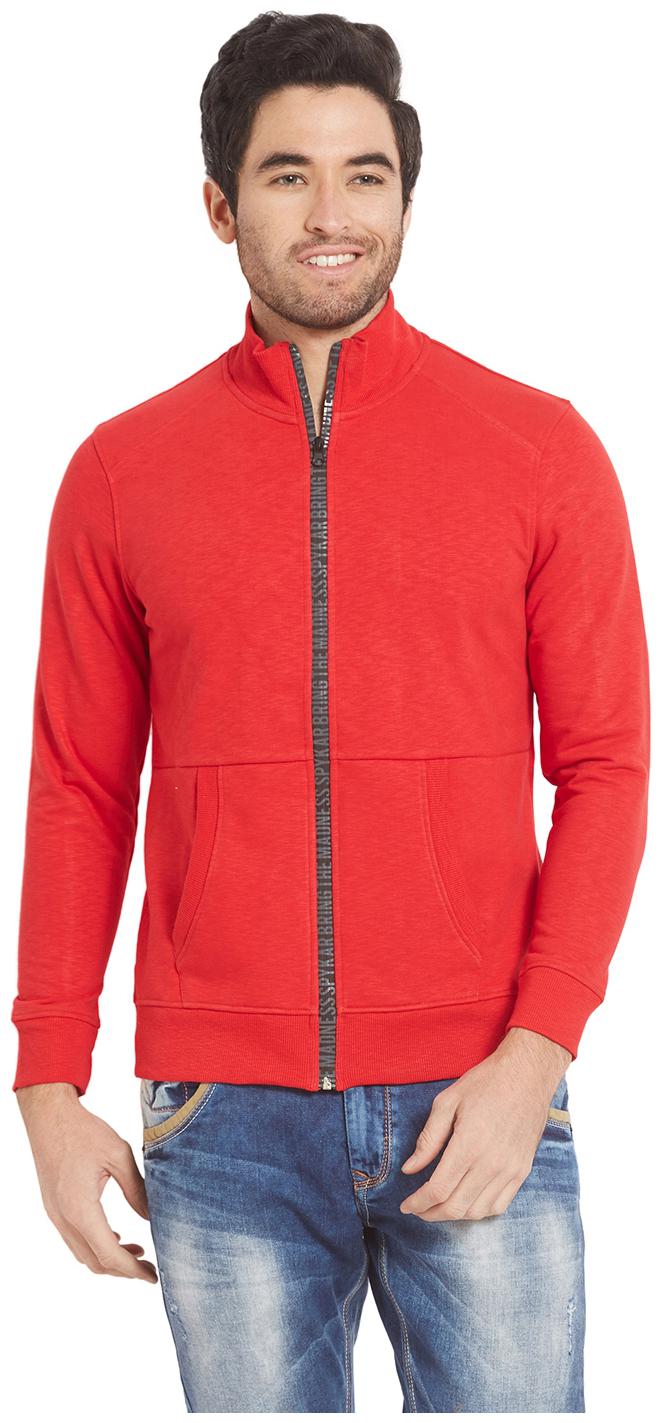 

Spykar Mens Red Slim Fit Sweatshirts