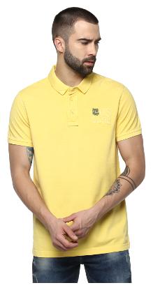 

Spykar Men Yellow Slim fit Cotton Polo collar T-Shirt - Pack Of 1