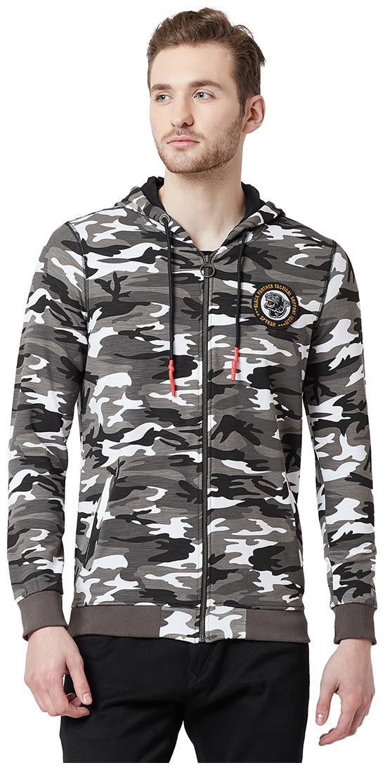 

Spykar Men Black Hooded Sweatshirt