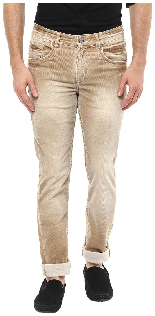 

Spykar Men Beige Solid Slim fit Regular trousers