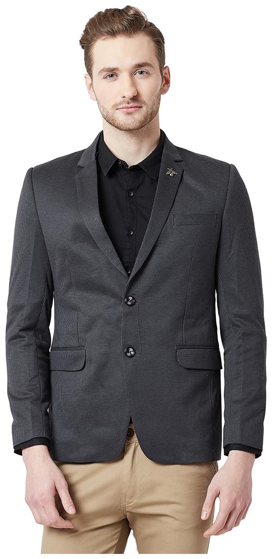 

Spykar Men Grey Solid Regular fit Single Breasted Blazer