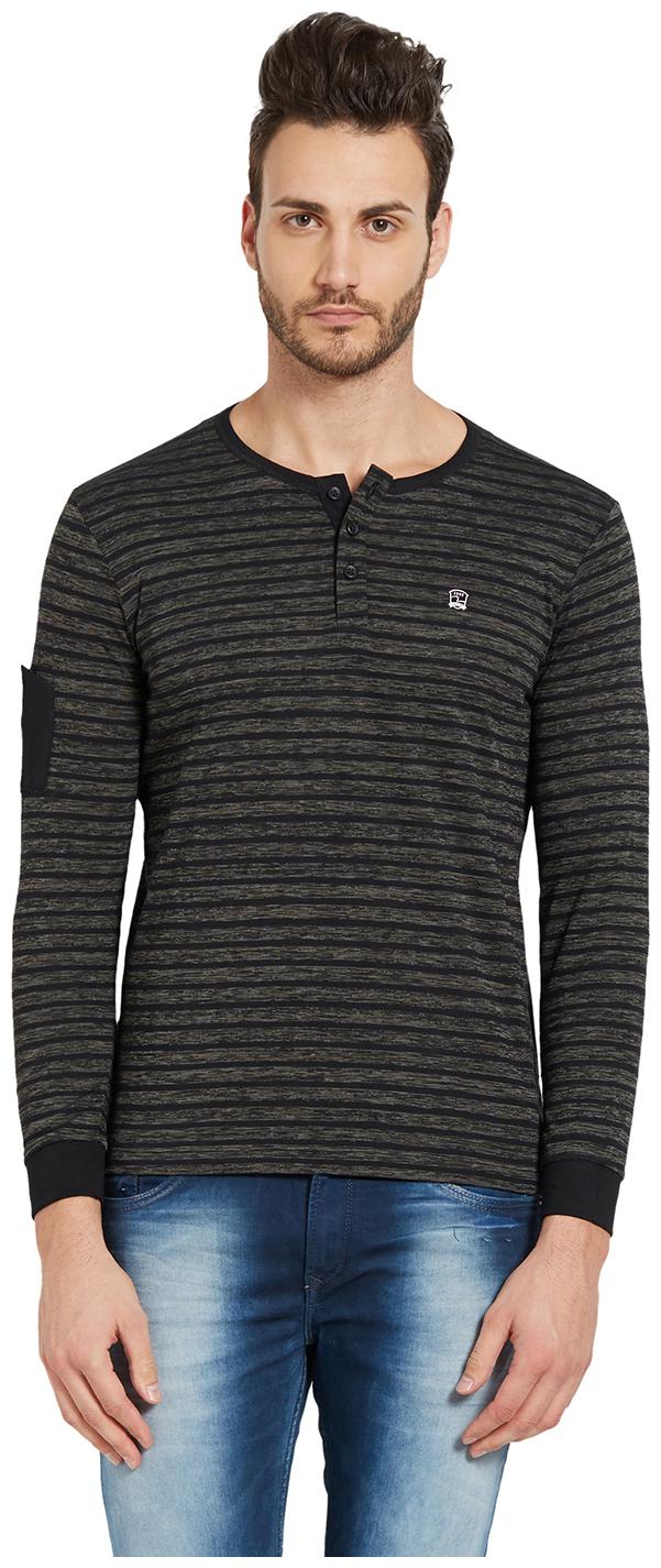 

Spykar Men Black Slim fit Cotton Round neck T-Shirt - Pack Of 1