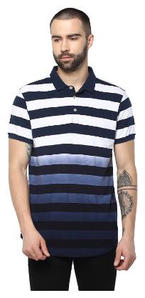 

Spykar Men Blue Slim fit Cotton Polo collar T-Shirt - Pack Of 1