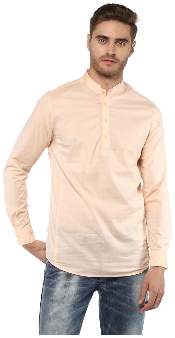 

Spykar Men Orange Solid Slim Fit Casual Shirt