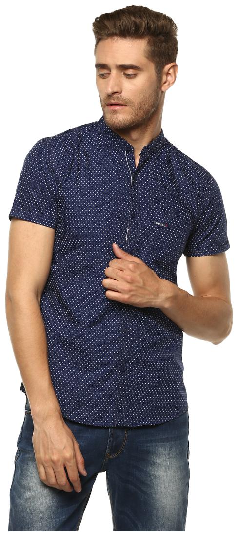 

Spykar Men Blue Printed Slim Fit Casual Shirt
