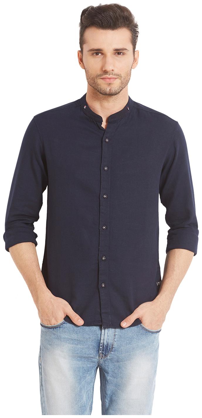 

Spykar Men White Solid Slim Fit Casual Shirt