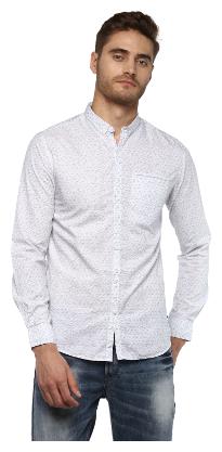 

Spykar Men White Printed Slim Fit Casual Shirt