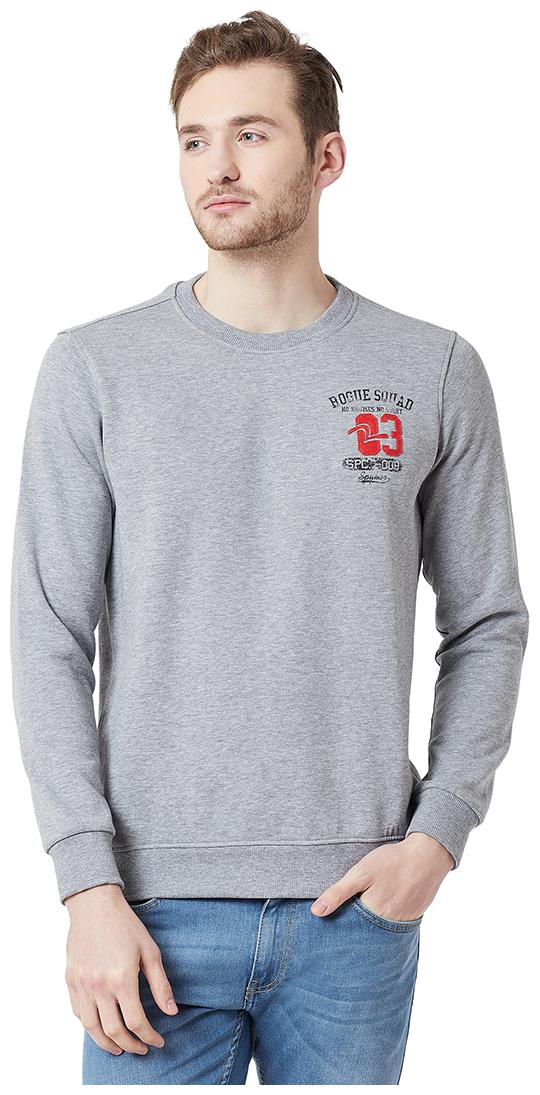 

Spykar Men Grey Round neck Sweatshirt