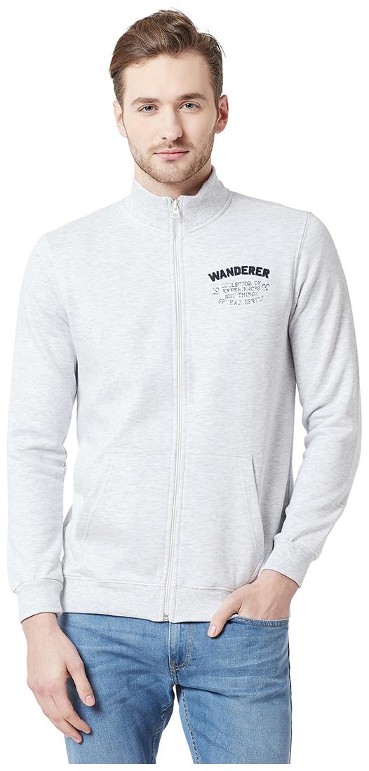 

Spykar Men White High neck Sweatshirt