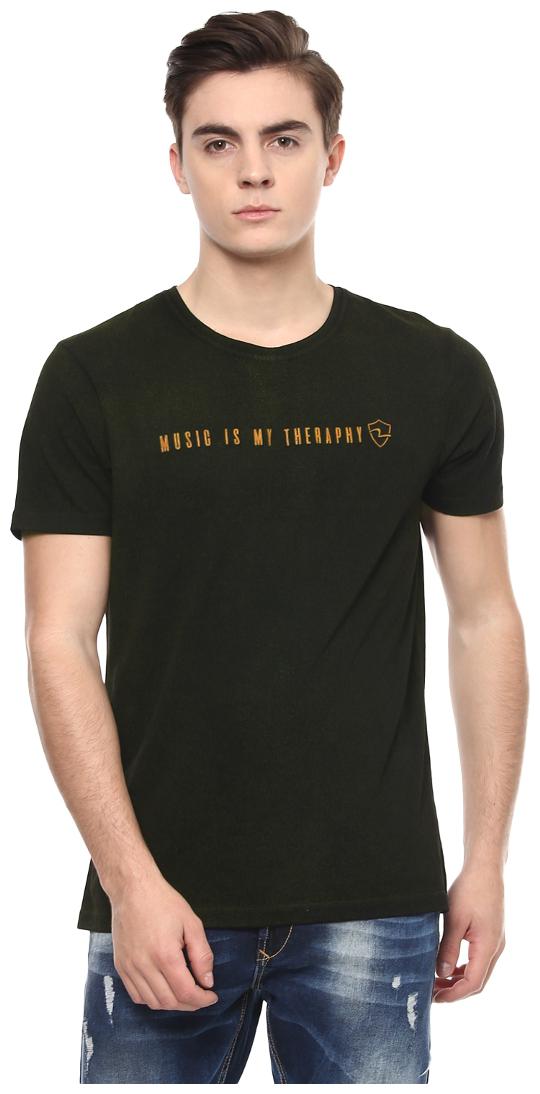 

Spykar Men Black Slim fit Cotton Round neck T-Shirt - Pack Of 1