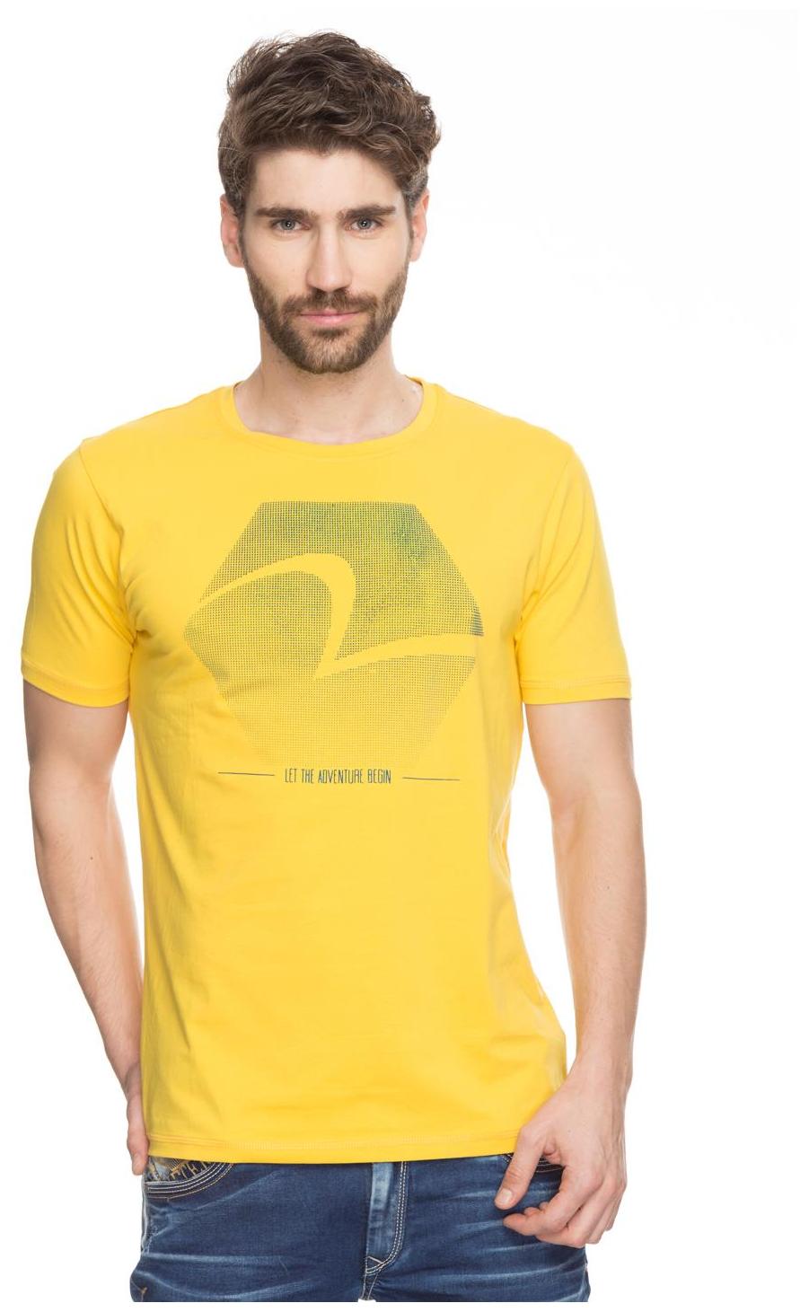 

Spykar Men Yellow Slim fit Cotton Round neck T-Shirt - Pack Of 1