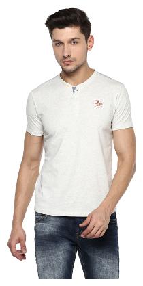 

Spykar Men Grey Slim fit Cotton Round neck T-Shirt - Pack Of 1