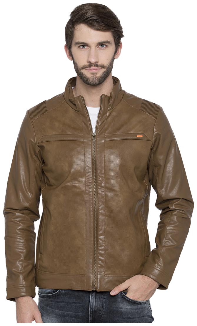 

Spykar Men Brown Solid Quilted jacket